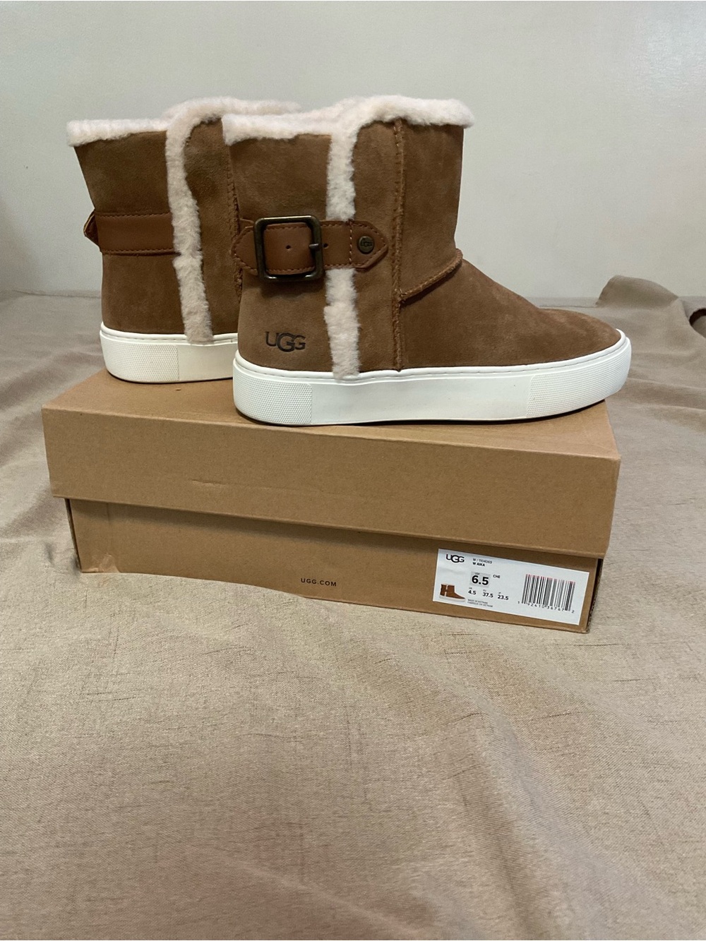 UGG Chestnut Suede Aika Sneaker Boot (Style #1104069)